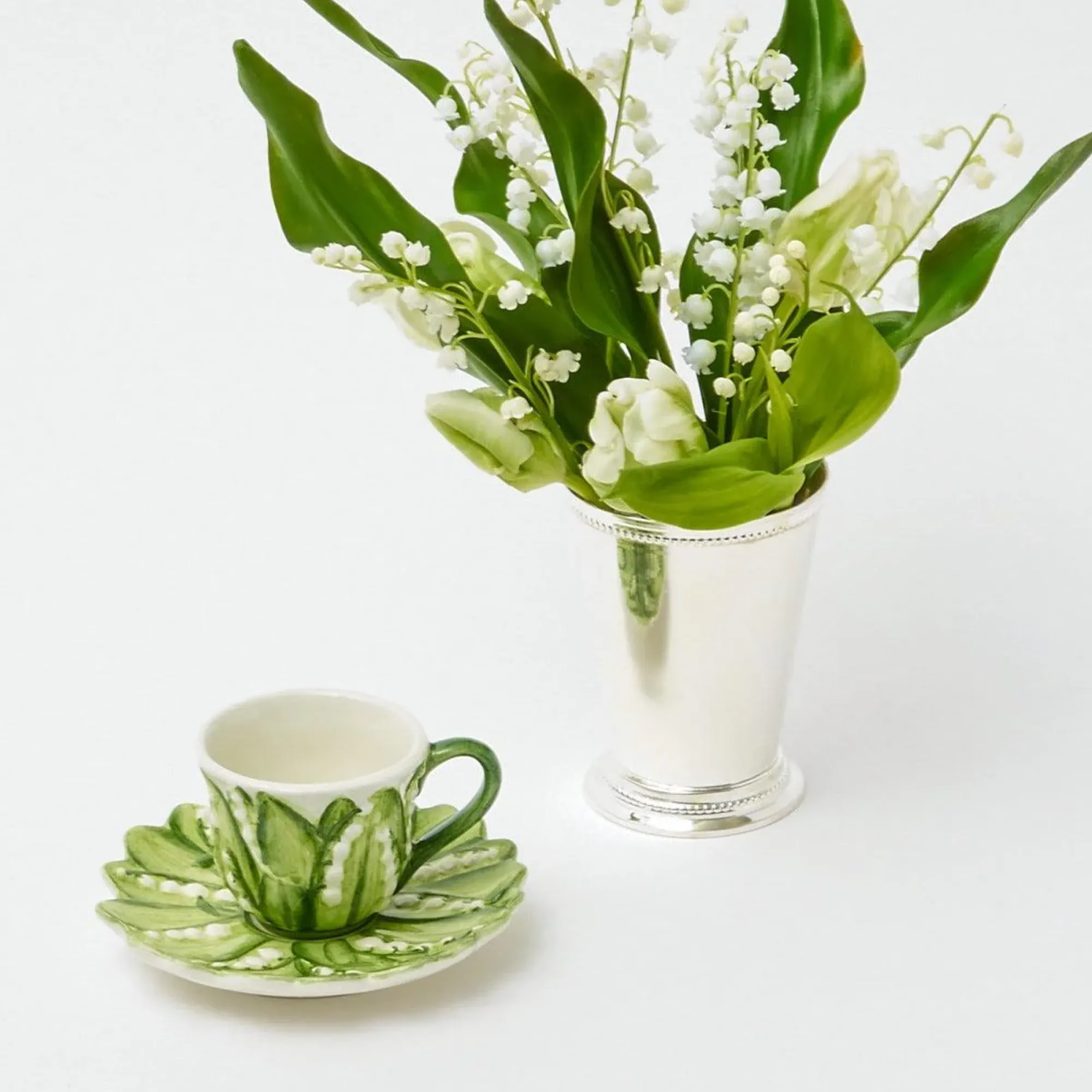 Lily Of The Valley Espresso Cup & Saucer|Mrs. Alice Outlet