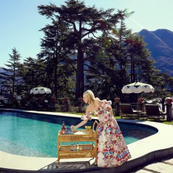 Lorenzo Rattan Bar Cart|Mrs. Alice Online