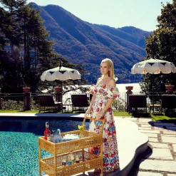 Lorenzo Rattan Bar Cart|Mrs. Alice Online