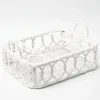 Lorenzo White Rattan Drinks Tray|Mrs. Alice Hot