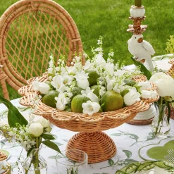 Luciana Rattan Scalloped Bowl|Mrs. Alice Discount