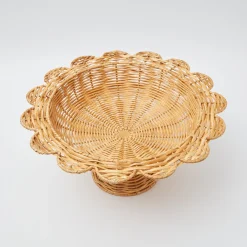 Luciana Rattan Scalloped Bowl|Mrs. Alice Discount