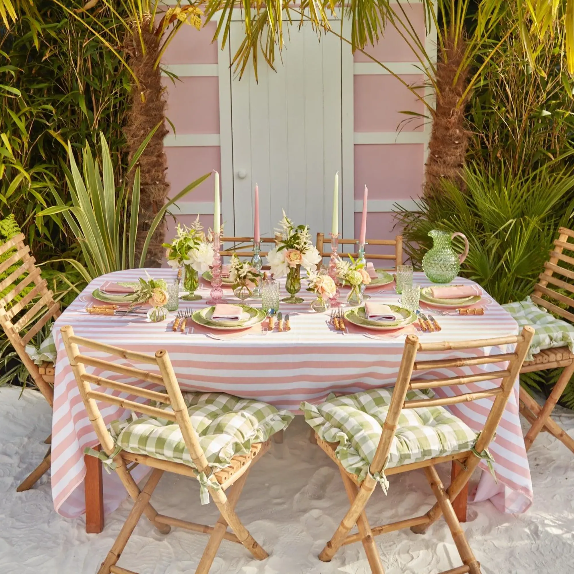 Marguerite Pink Candle Holders (Pair)|Mrs. Alice New