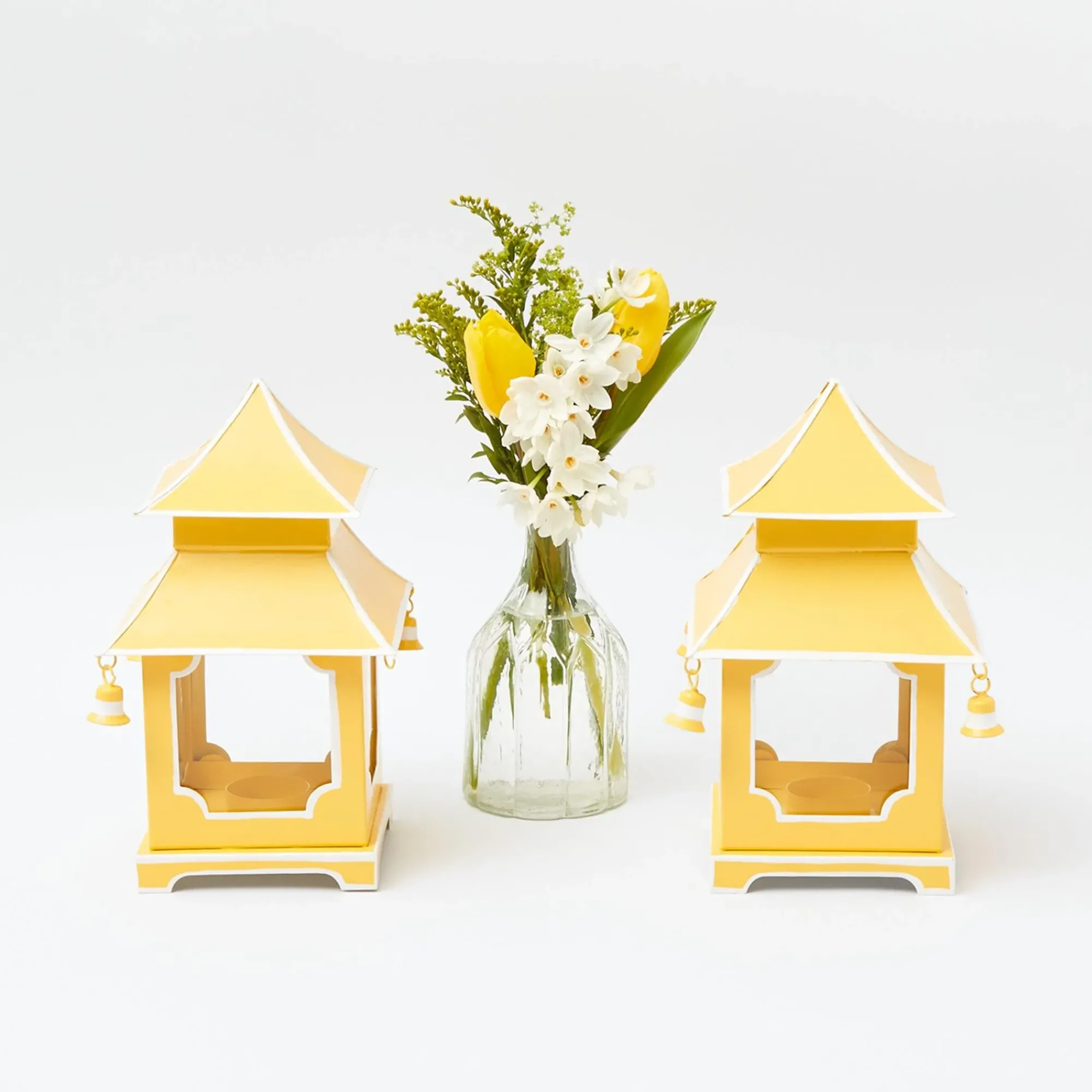 Mini Yellow Pagoda Lantern (Pair)|Mrs. Alice Online