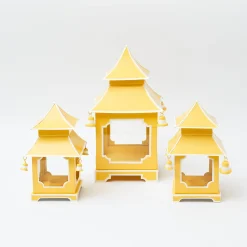 Mini Yellow Pagoda Lantern (Pair)|Mrs. Alice Online