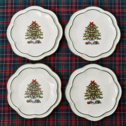 Christmas Tree Starter Plate (Set Of 4)|Mrs. Alice New