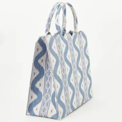Tote Bag (Blue Ikat)|Mrs. Alice Clearance