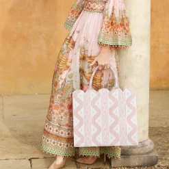 Tote Bag (Pink Ikat)|Mrs. Alice Outlet