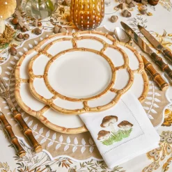 Mushroom White Linen Napkins (Set Of 4)|Mrs. Alice Online