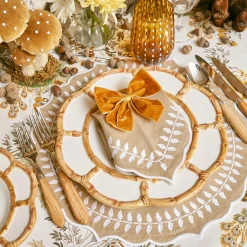 Mustard Velvet Napkin Bows (Set Of 4)|Mrs. Alice