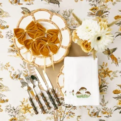 Mustard Velvet Napkin Bows (Set Of 4)|Mrs. Alice