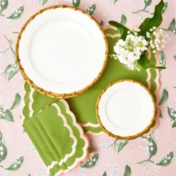 Nancy Bamboo Dinner & Starter Plates (Set Of 8)|Mrs. Alice Best