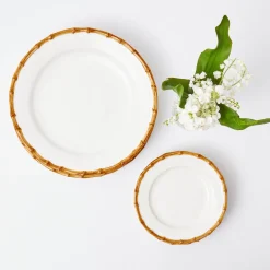 Nancy Bamboo Dinner & Starter Plates (Set Of 8)|Mrs. Alice Best