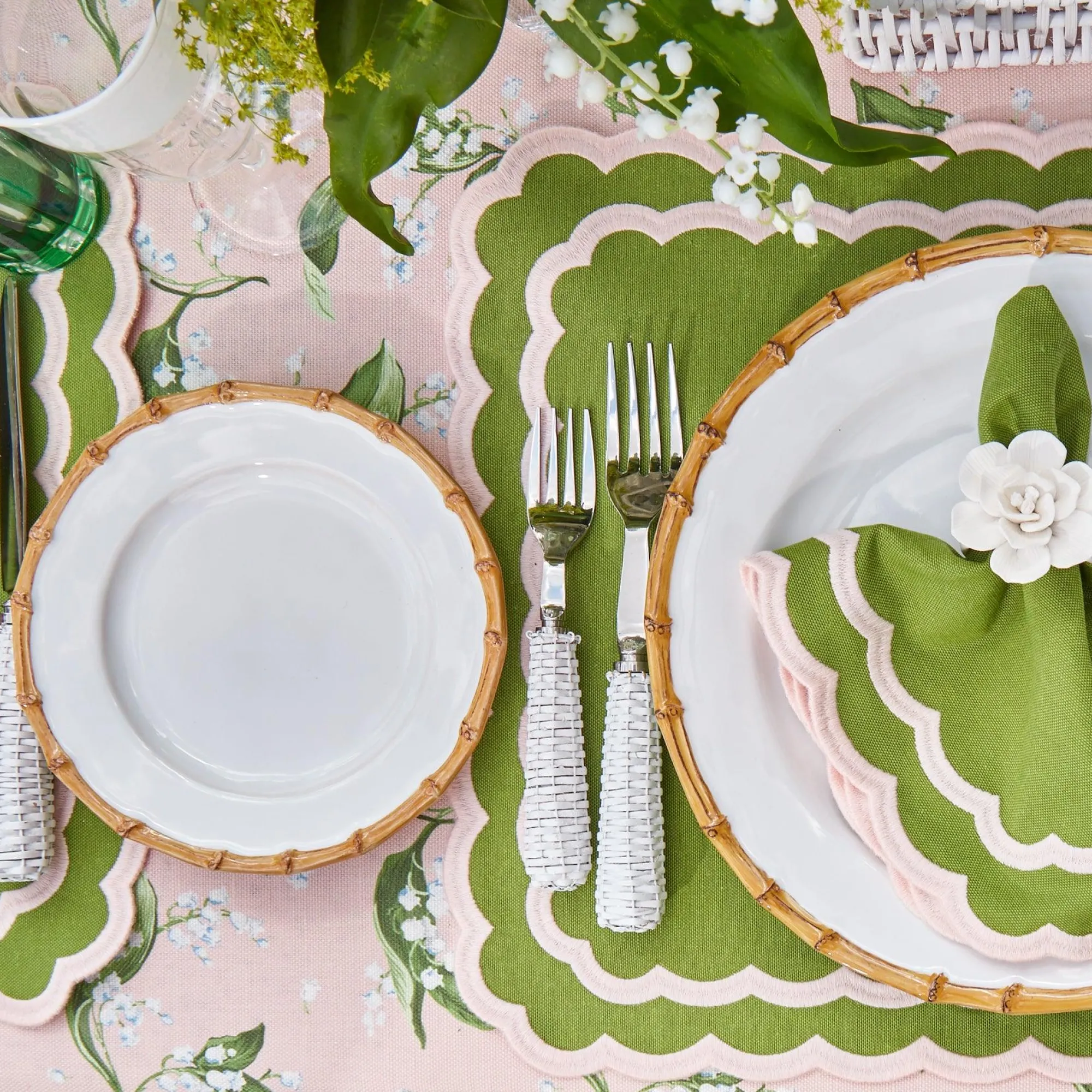 Nancy Bamboo Dinner & Starter Plates (Set Of 8)|Mrs. Alice Discount