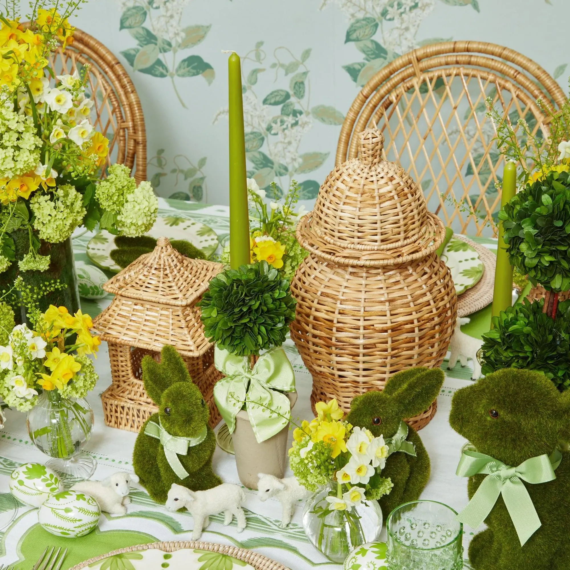 Natural Rattan Ginger Jar|Mrs. Alice