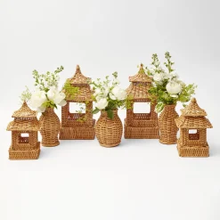 Natural Rattan Pagoda Decoration Set|Mrs. Alice Online
