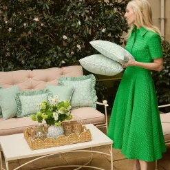 Natural Scalloped Rattan Tray|Mrs. Alice Outlet