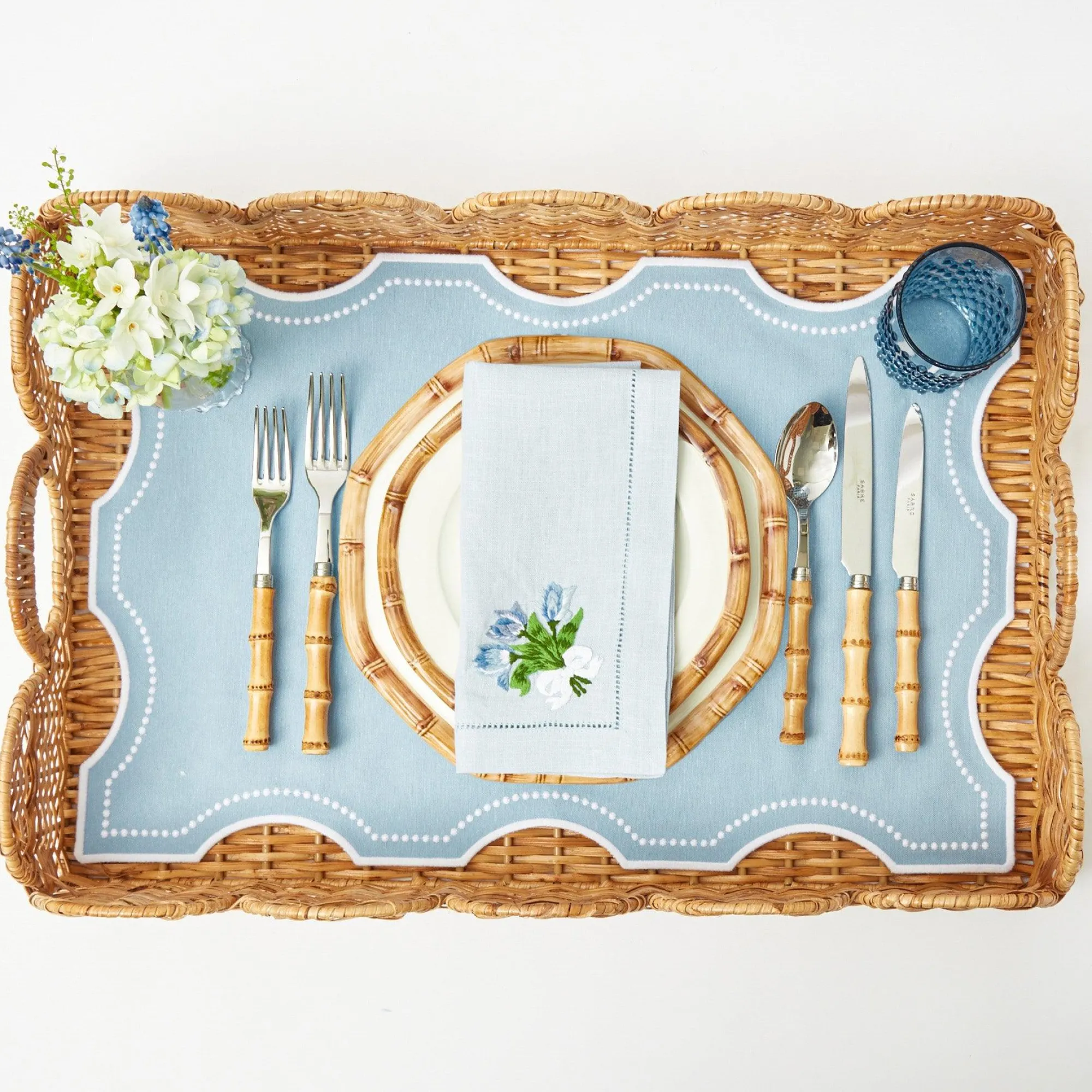 Octavia Blue Tray Liner|Mrs. Alice Clearance