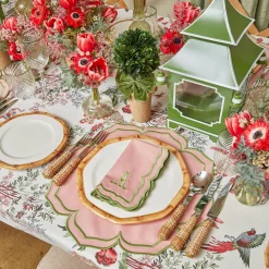 Olive Rim Swirl Glassware Set|Mrs. Alice Best