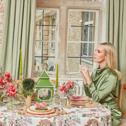 Olive Rim Swirl Glassware Set|Mrs. Alice Online