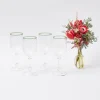 Olive Rim Swirl Wine Glasses (Set Of 4)|Mrs. Alice New