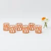 Orange Raffia Water Glasses (Set Of 6)|Mrs. Alice Clearance