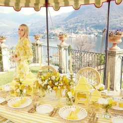 Passalacqua Yellow Stripe Tablecloth|Mrs. Alice Best