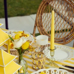 Pastel Yellow Candles (Set Of 8)|Mrs. Alice Clearance