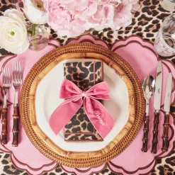 Personalised Dusty Pink Napkin Bow|Mrs. Alice Clearance