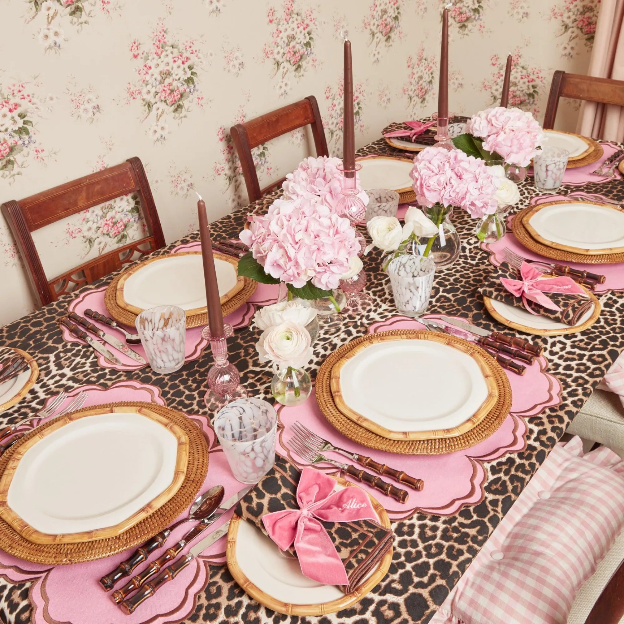 Personalised Dusty Pink Napkin Bow|Mrs. Alice Clearance