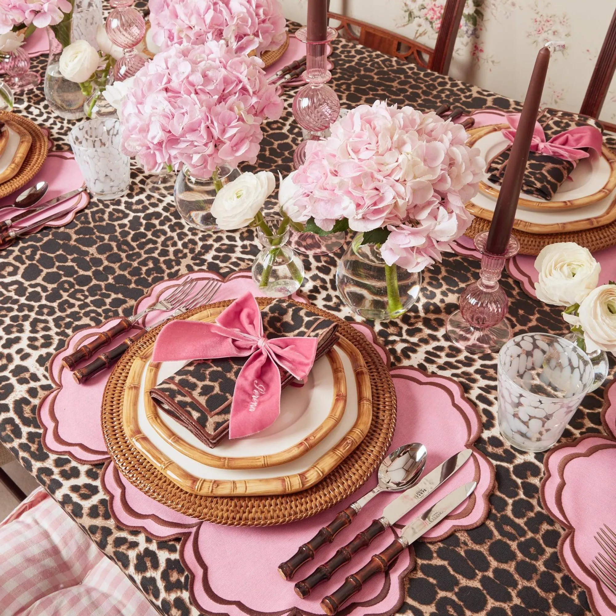 Personalised Dusty Pink Napkin Bow|Mrs. Alice Clearance