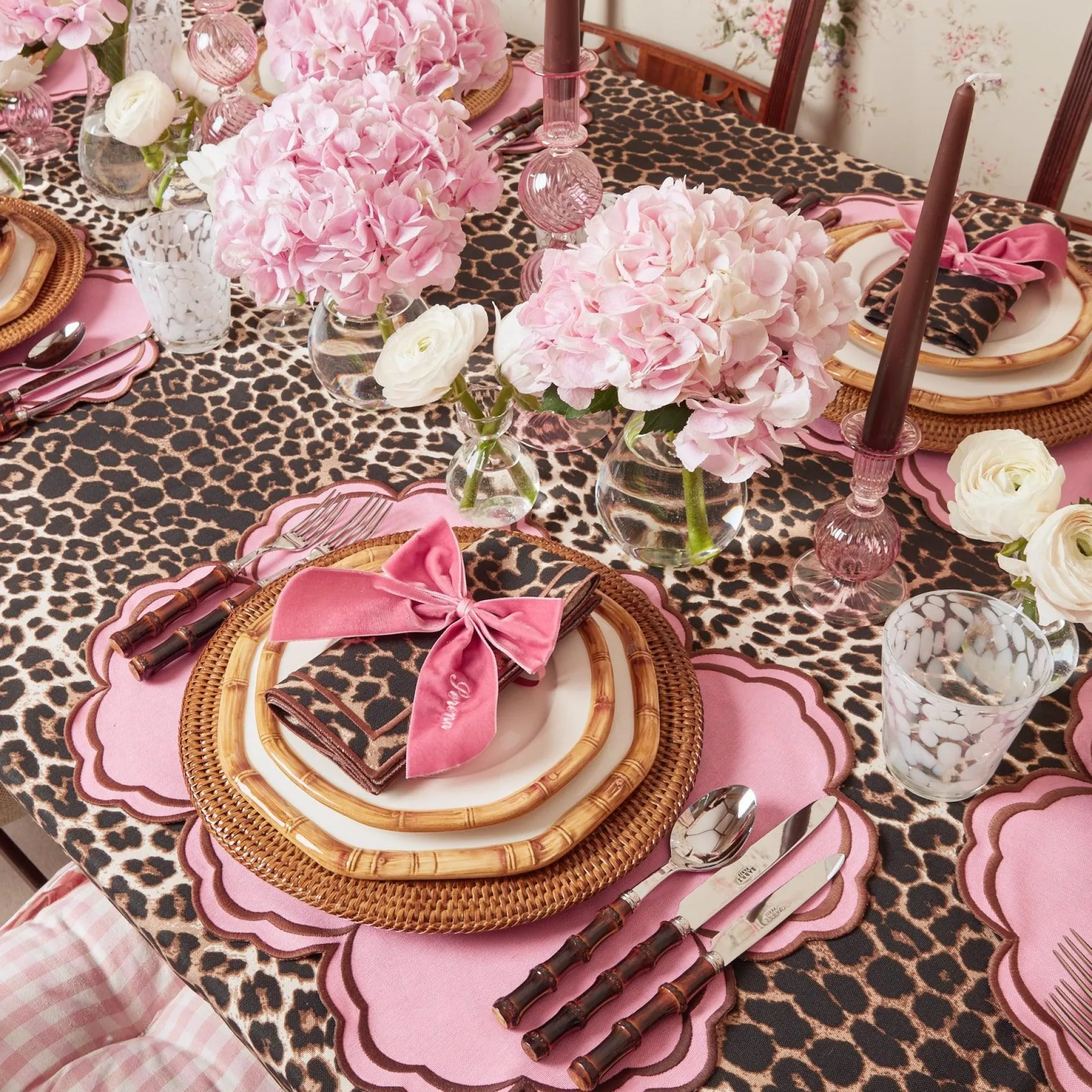 Personalised Dusty Pink Napkin Bow|Mrs. Alice Clearance