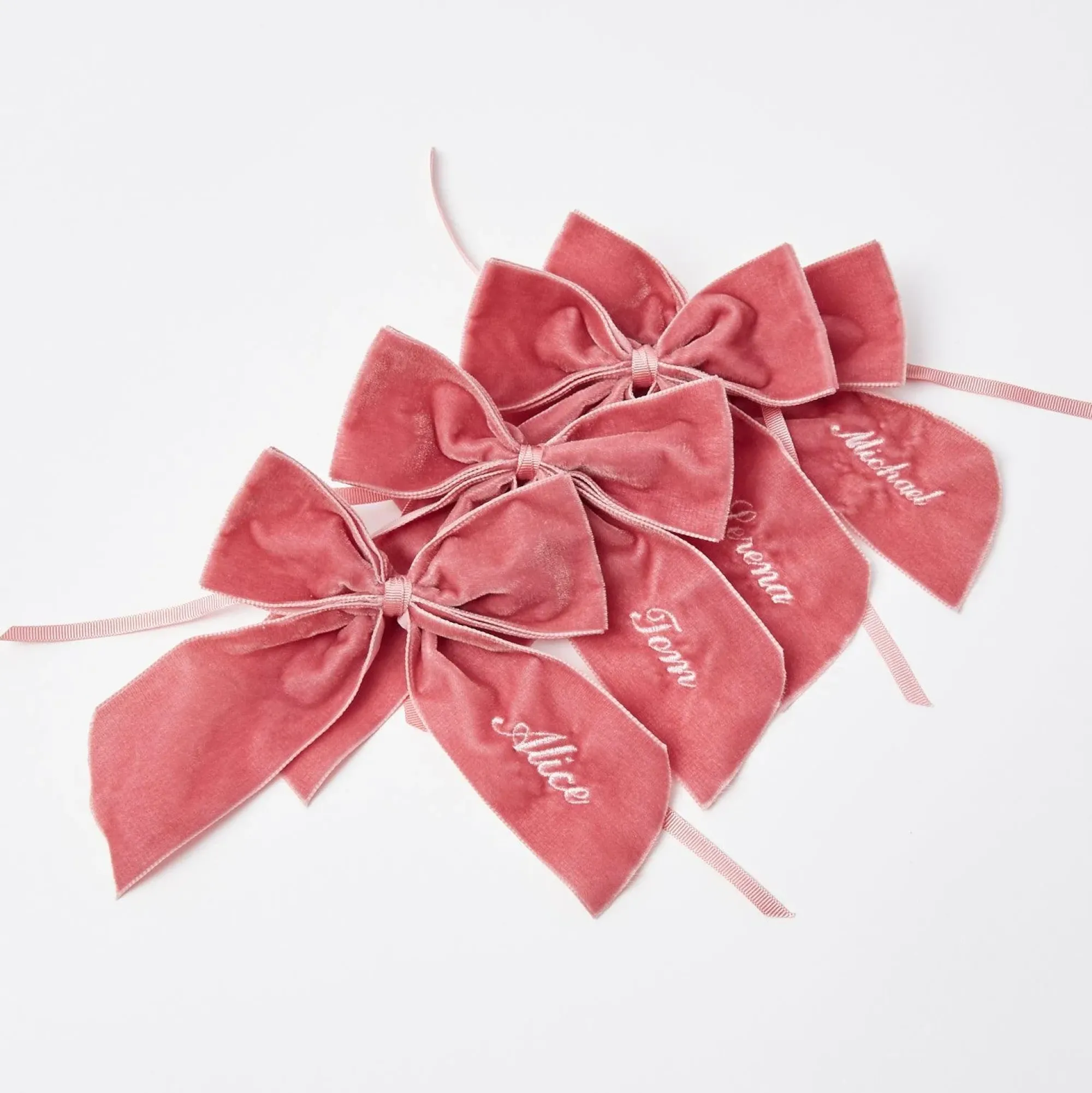 Personalised Dusty Pink Napkin Bow|Mrs. Alice Clearance