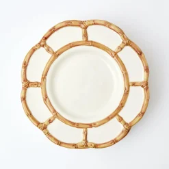Petal Bamboo Ceramic Dinner & Starter Plates (Set Of 8)|Mrs. Alice Outlet