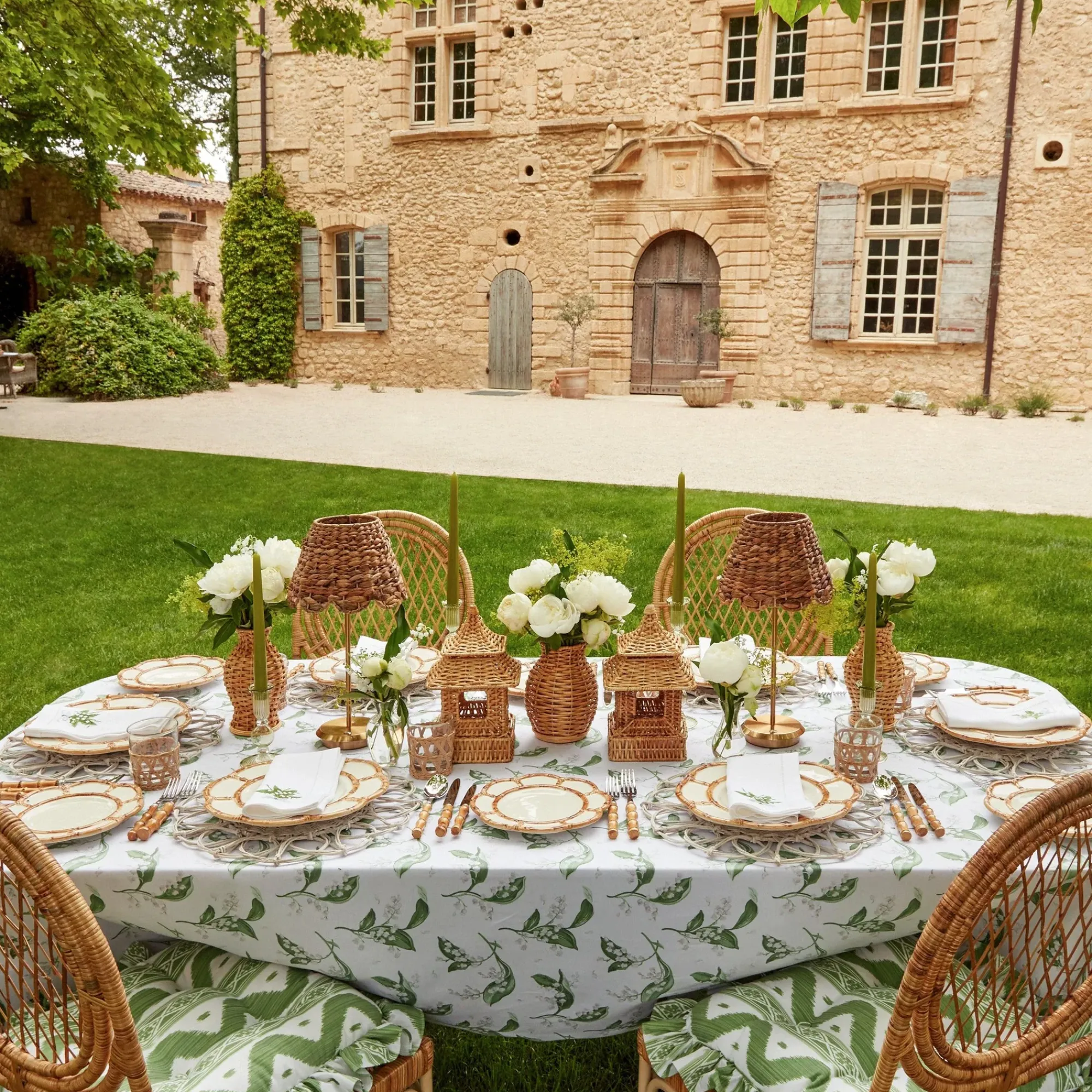 Petal Bamboo Ceramic Dinner Plate (Set Of 4)|Mrs. Alice