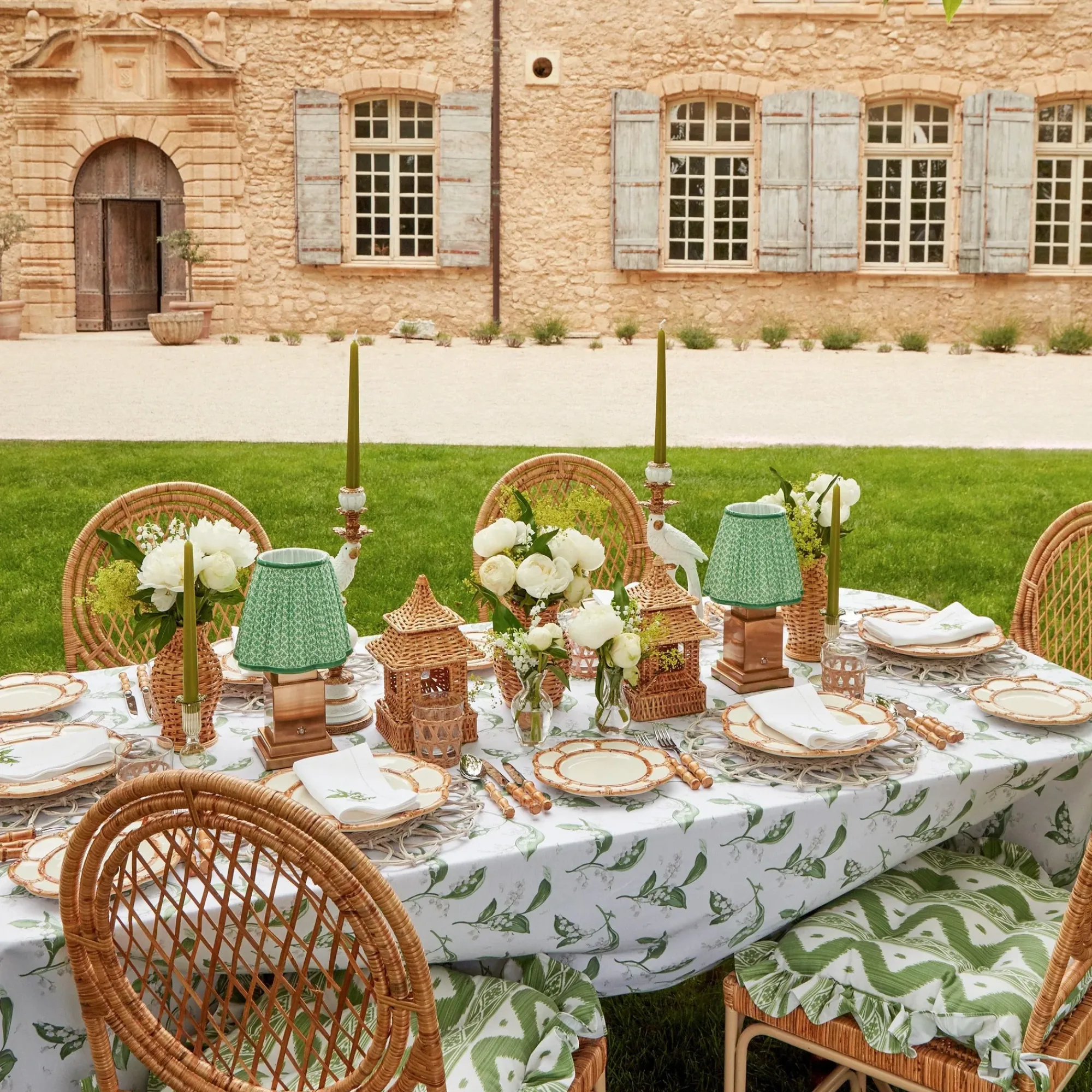 Petal Bamboo Ceramic Dinner Plate (Set Of 4)|Mrs. Alice