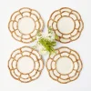 Petal Bamboo Ceramic Dinner & Starter Plates (Set Of 8)|Mrs. Alice Sale