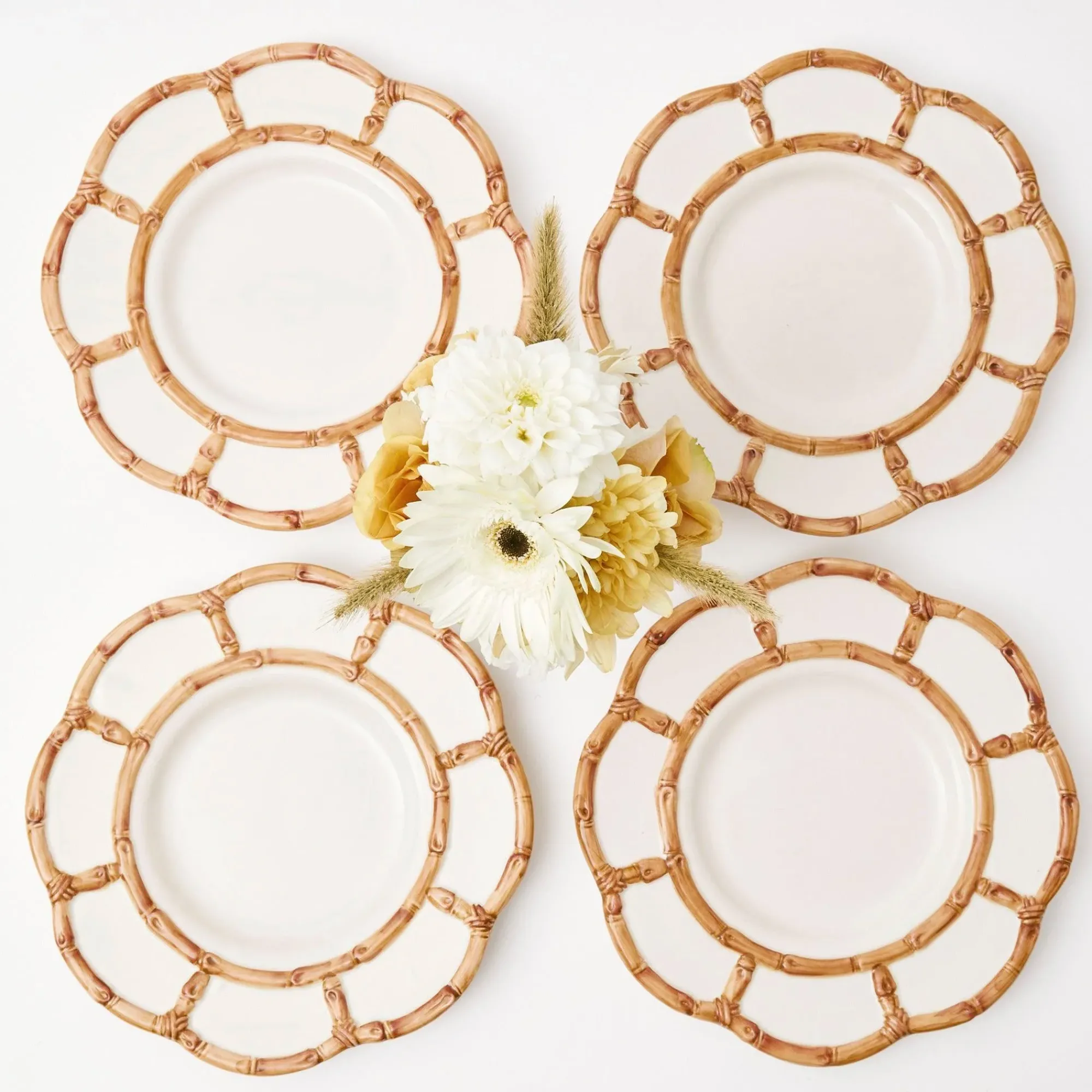 Petal Bamboo Starter Plate (Set Of 4)|Mrs. Alice Best