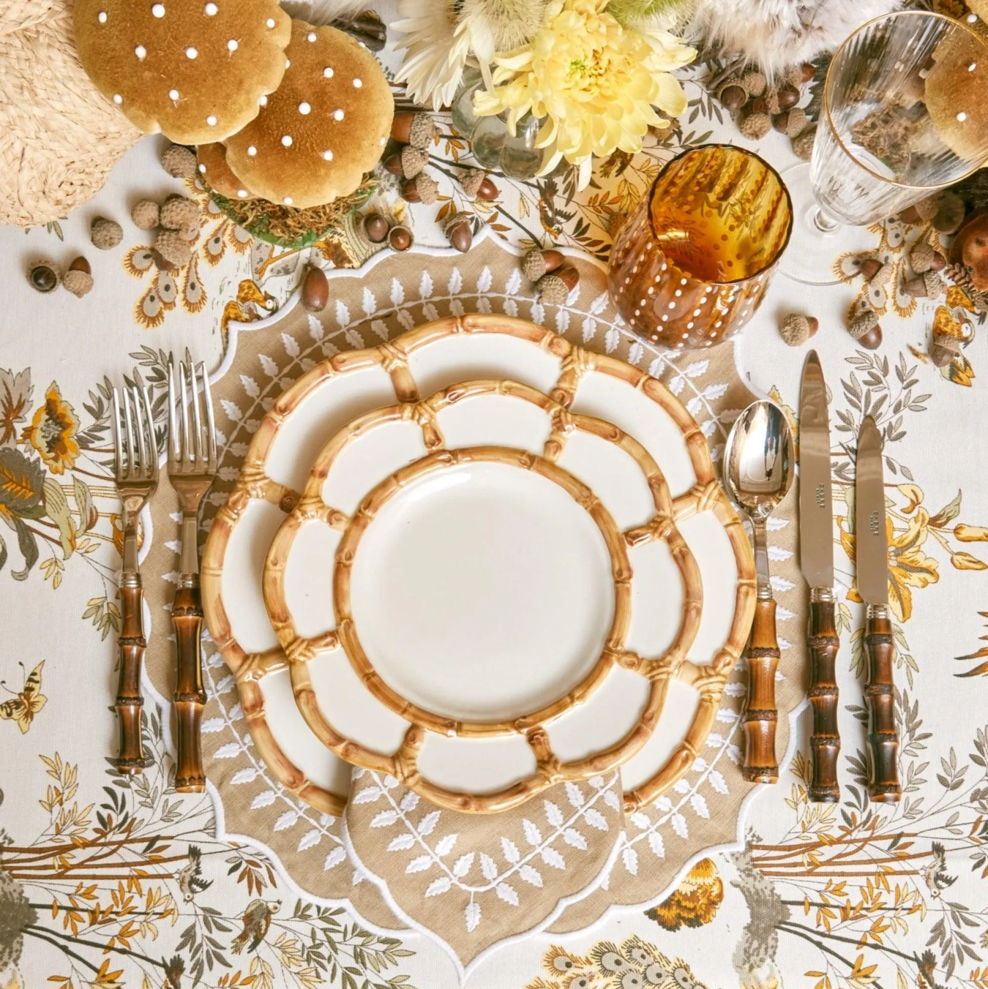 Petal Bamboo Starter Plate (Set Of 4)|Mrs. Alice Best