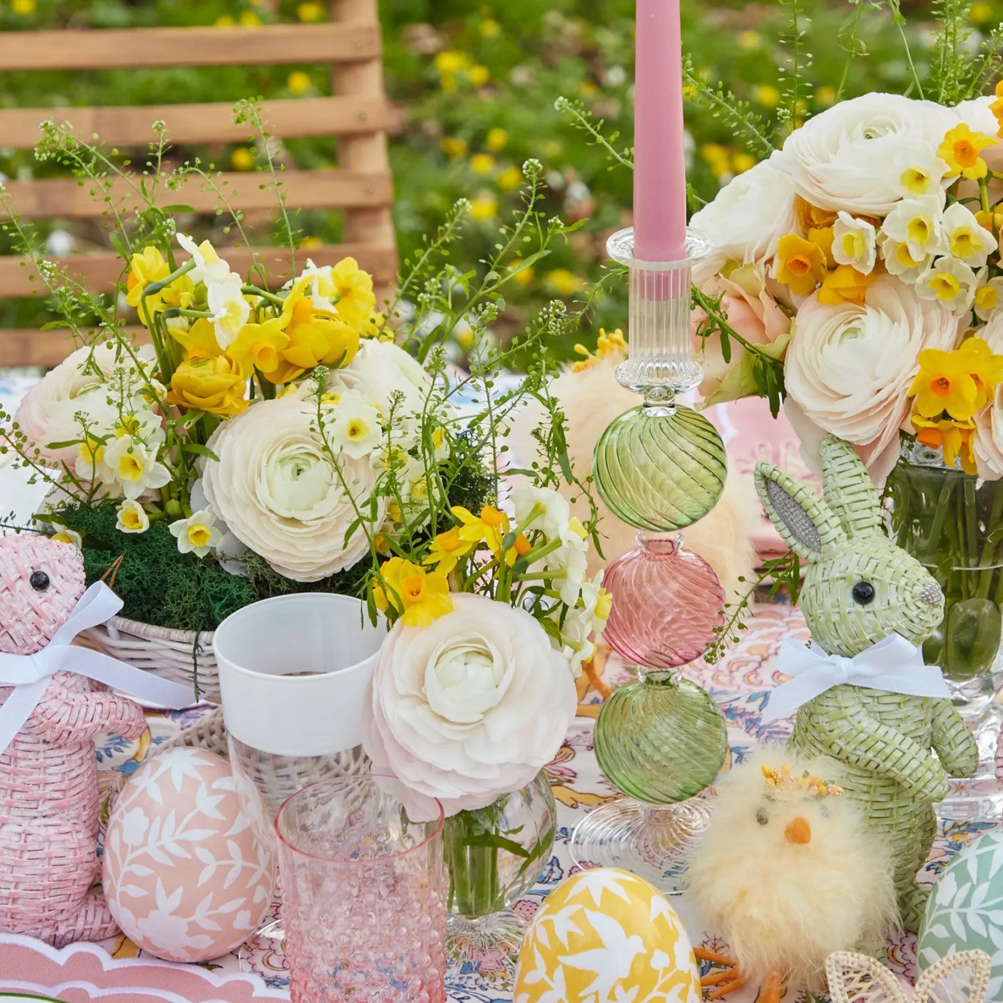 Pink & Green Camille Candle Set (Green Candles)|Mrs. Alice Online