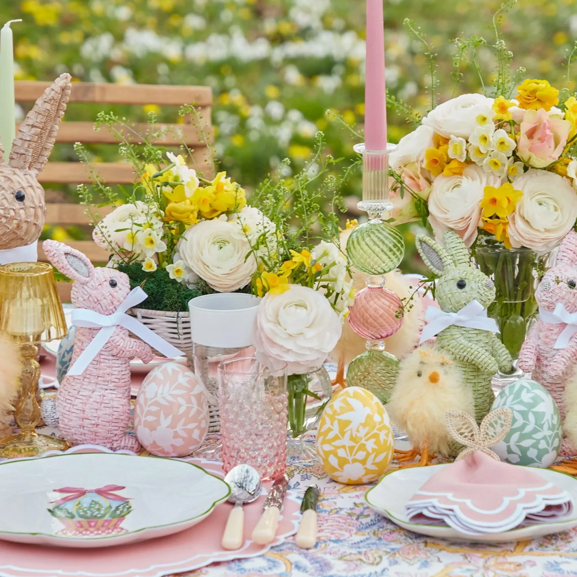 Pink & Green Camille Candle Set (Green Candles)|Mrs. Alice Online