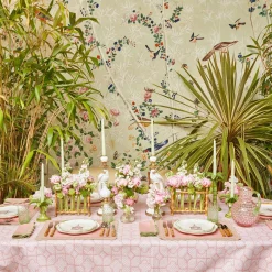 Pink & Green Pagoda Dinner Plate (Set Of 4)|Mrs. Alice Hot