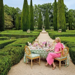 Pink & Green Pagoda Dinner Plate (Set Of 4)|Mrs. Alice Hot