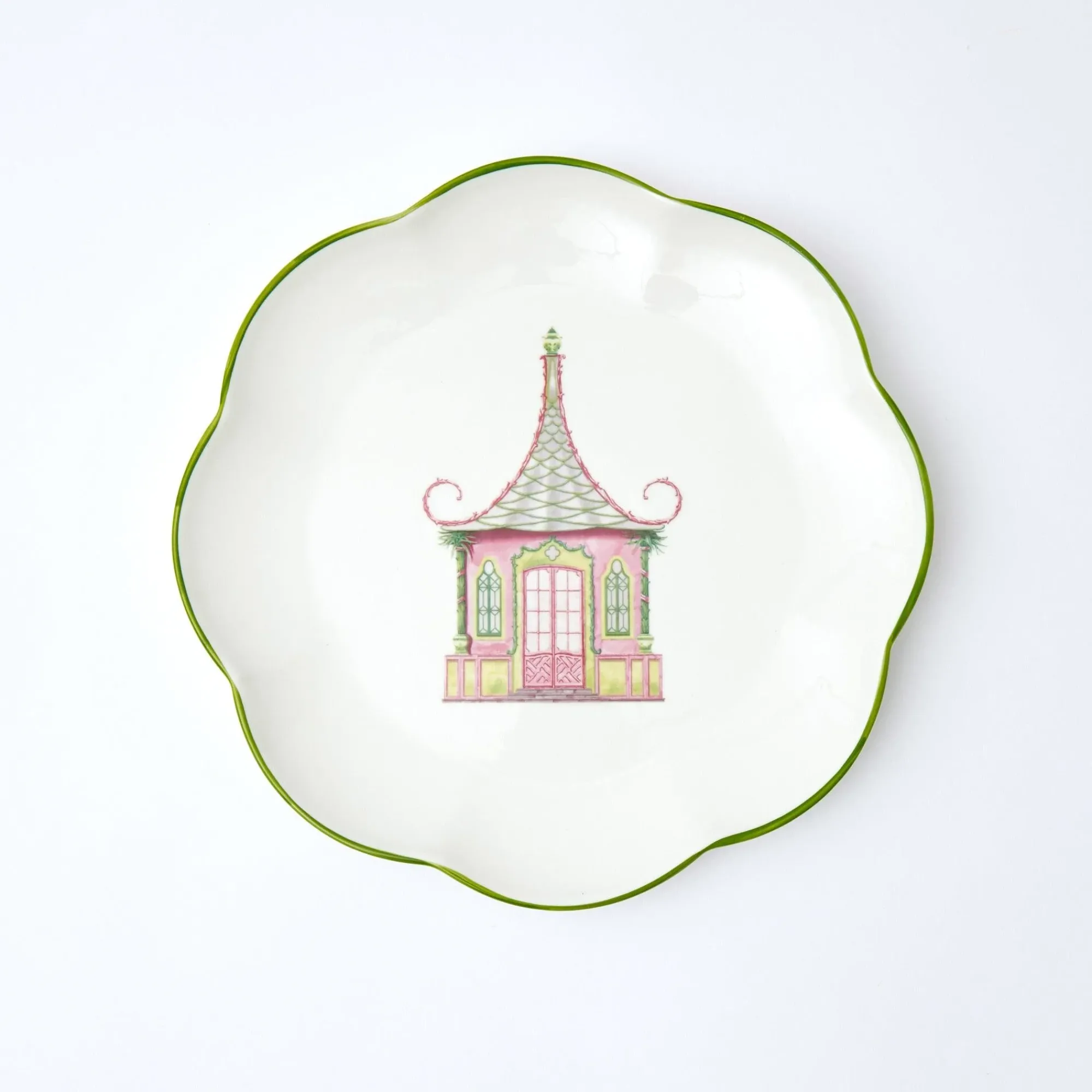 Pink & Green Pagoda Starter Plate|Mrs. Alice Discount