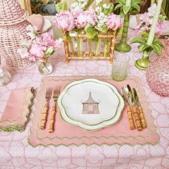 Pink & Green Pagoda Starter Plate|Mrs. Alice Discount