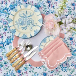 Pink Applique Napkins (Set Of 4)|Mrs. Alice Discount