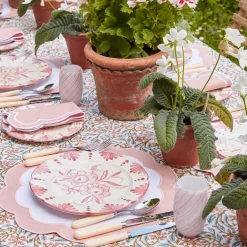 Pink Applique Placemats (Set Of 4)|Mrs. Alice Discount