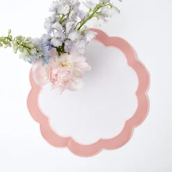 Pink Applique Placemats (Set Of 4)|Mrs. Alice Discount