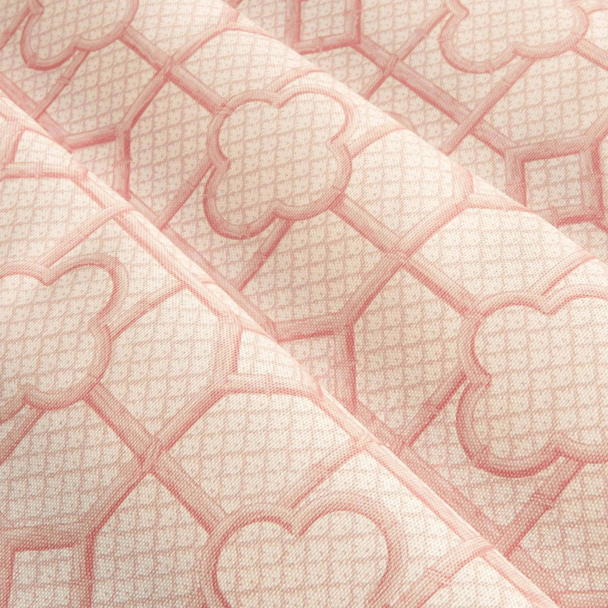 Pink Bamboo Trellis Fabric|Mrs. Alice Sale