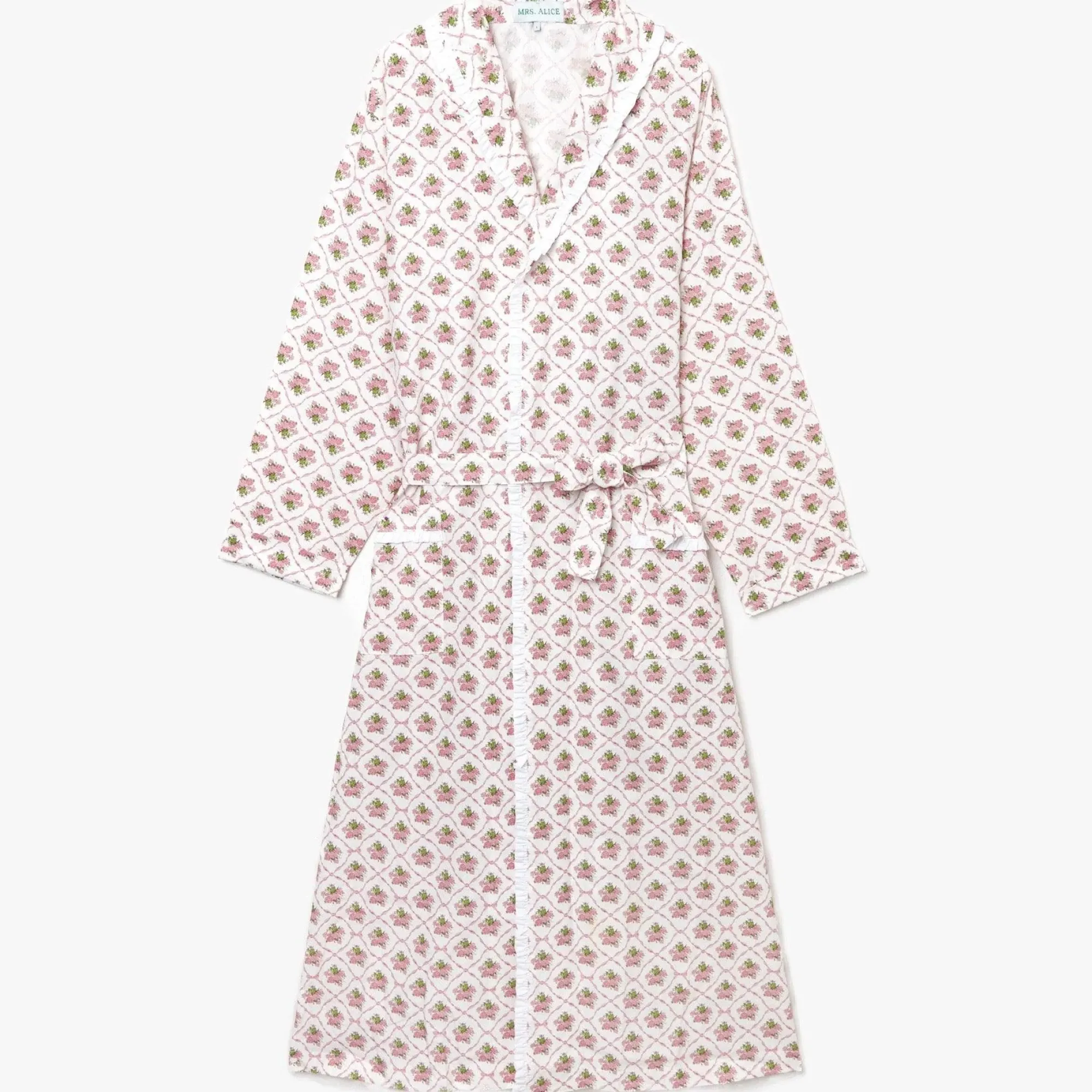 Pink Bouquet Dressing Gown|Mrs. Alice Discount